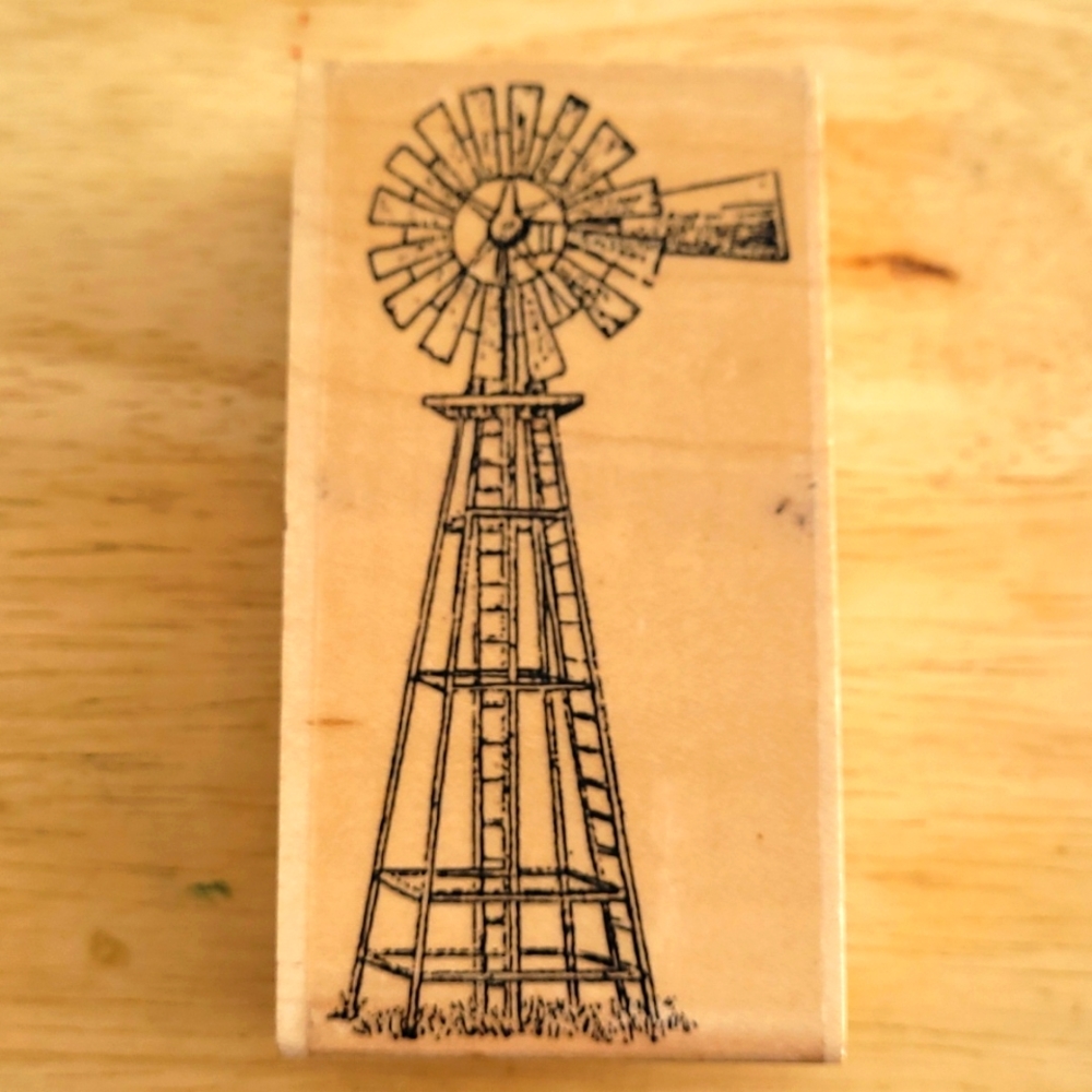 Windmill rubber stamp